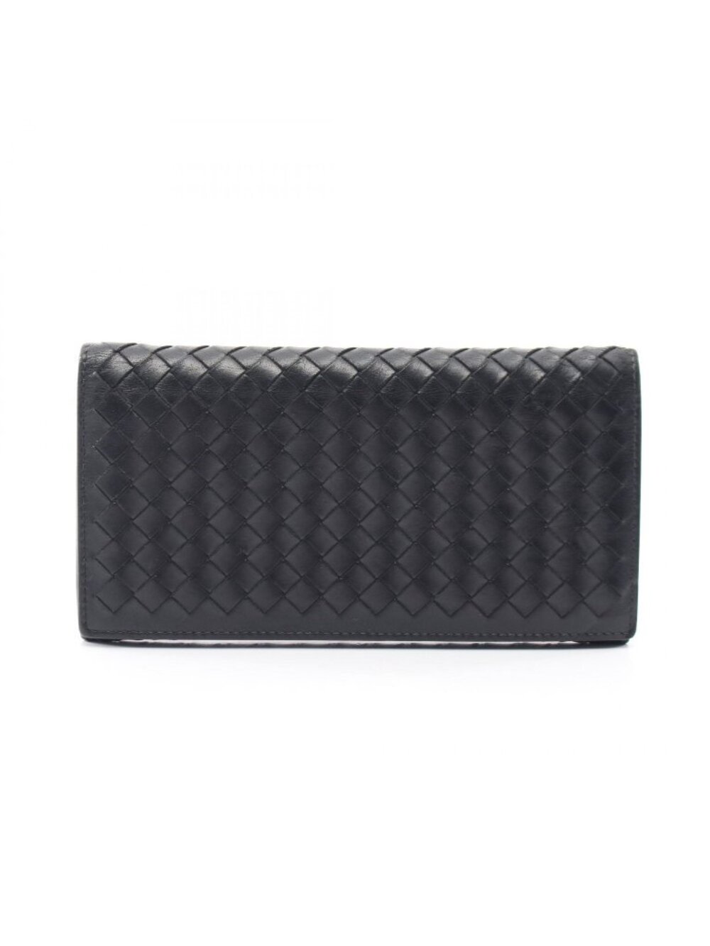 Bottega Veneta Bifold Wallet Intrecciato Black Leather